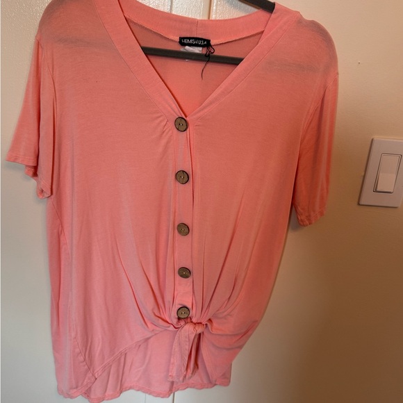 HEIMISH USA Coral Button-Down Shirt Medium - Picture 3 of 4